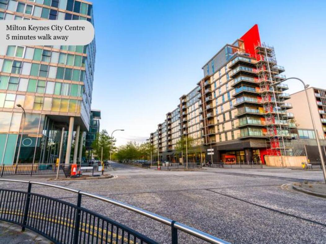 Luxury Campbell Park Apartments In Central Mk With Balcony, Free Parking & Smart Tv With Netflix By Yoko Property Milton Keynes Kültér fotó